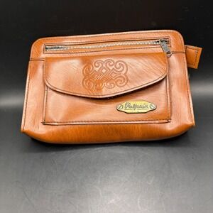Raffeaux Vintage Brown Faux Leather Belt Bag Hip‎ Pouch Fanny Pack